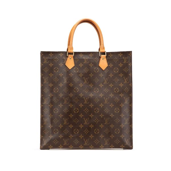 Pre-owned Louis Vuitton Monogram Sac Plat Brown