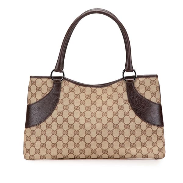 Pre-owned Gucci GG Canvas Tote Brown