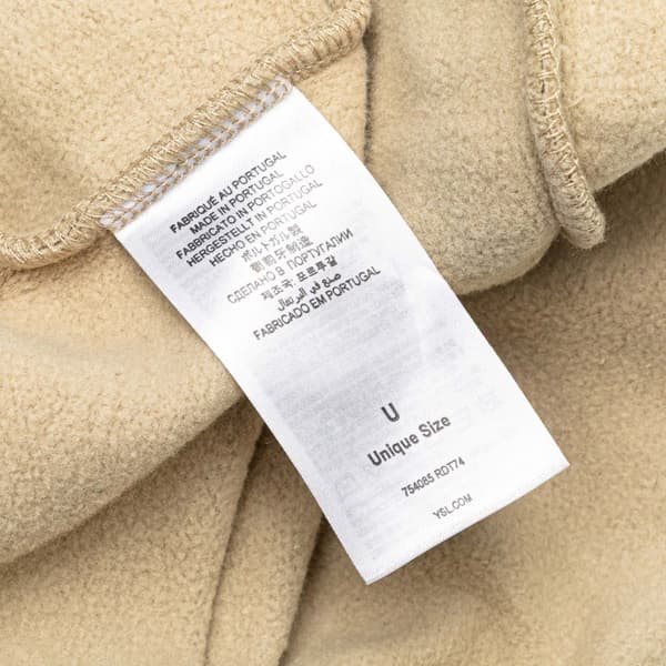 Pre-owned Saint Laurent Fleece Embroidered Logo Tote Brown
