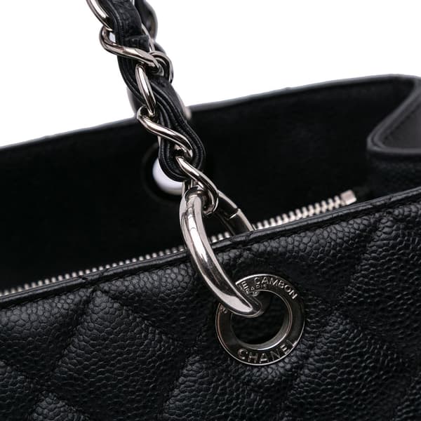 Pre-owned Chanel Caviar Grand Shopping Tote Black