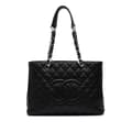 Miniatyrbillede 1 af 9: Pre-owned Chanel Caviar Grand Shopping Tote Black