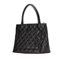 Miniatyrbild 2 av 10: Pre-owned Chanel Caviar Medallion Tote Black