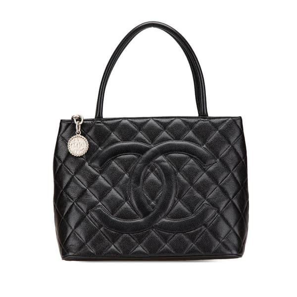 Pre-owned Chanel Caviar Medallion Tote Black
