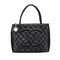 Miniatyrbild 1 av 10: Pre-owned Chanel Caviar Medallion Tote Black