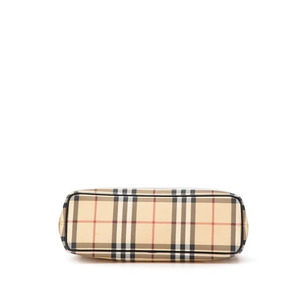 Pre-owned Burberry House Check Canvas Tote Brown