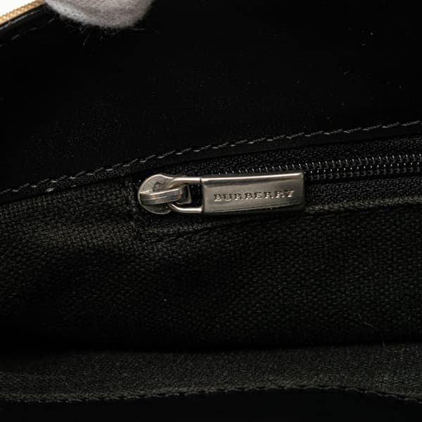 Pre-owned Burberry House Check Canvas Tote Brown