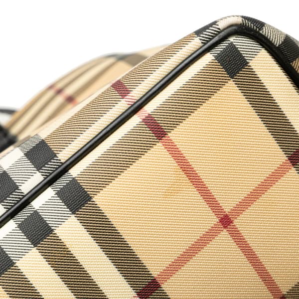 Pre-owned Burberry House Check Canvas Tote Brown