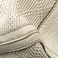 Miniatyrbillede 7 af 10: Pre-owned Gucci Medium Diamante Raffia Sukey Tote White