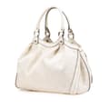 Miniatyrbillede 2 af 10: Pre-owned Gucci Medium Diamante Raffia Sukey Tote White