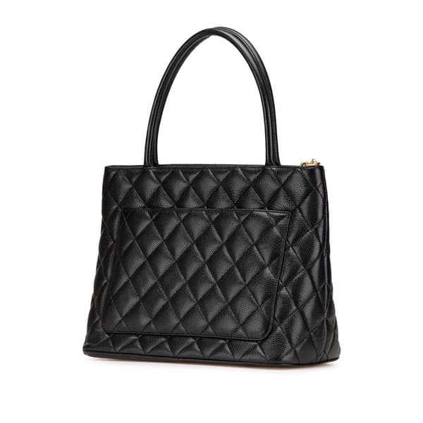 Pre-owned Chanel Caviar Medallion Tote Black