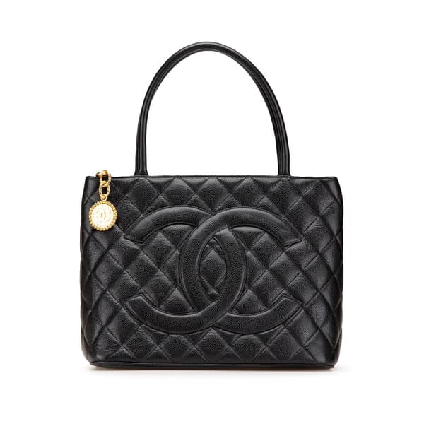 Pre-owned Chanel Caviar Medallion Tote Black