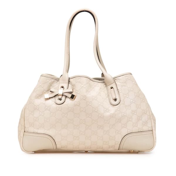 Pre-owned Gucci Guccissima Princy Tote White