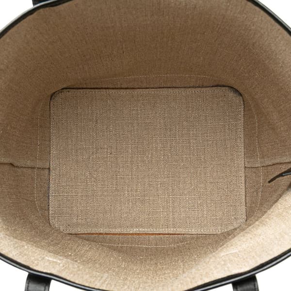 Pre-owned Saint Laurent Canvas Teddy Drawstring Shopping Tote White