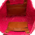 Miniatyrbillede 4 af 10: Pre-owned Balenciaga Small Raffia Motocross Panier Basket Tote Pink