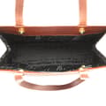 Miniatyrbild 4 av 10: Pre-owned Ferragamo Lizard Embossed Leather Vara Tote Brown