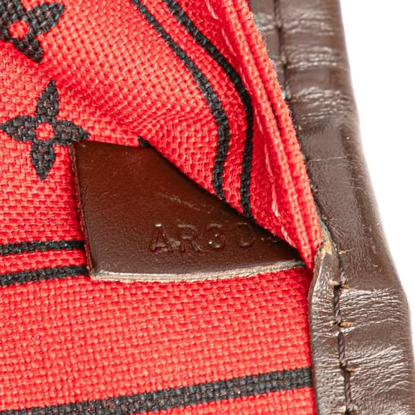 Pre-owned Louis Vuitton Damier Ebene Neverfull MM Brown