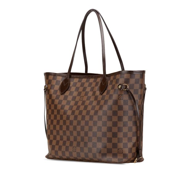 Pre-owned Louis Vuitton Damier Ebene Neverfull MM Brown