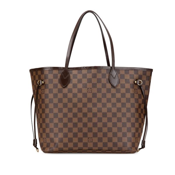 Pre-owned Louis Vuitton Damier Ebene Neverfull MM Brown