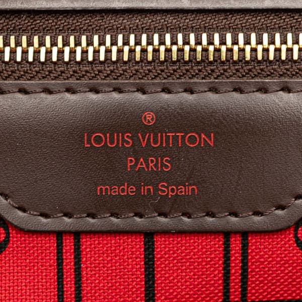 Pre-owned Louis Vuitton Damier Ebene Neverfull MM Brown