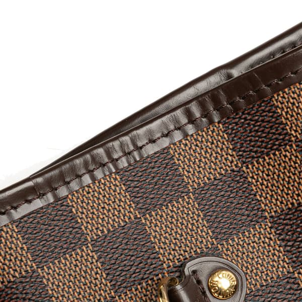 Pre-owned Louis Vuitton Damier Ebene Neverfull MM Brown