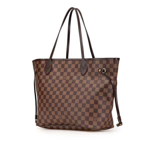 Pre-owned Louis Vuitton Damier Ebene Neverfull MM Brown