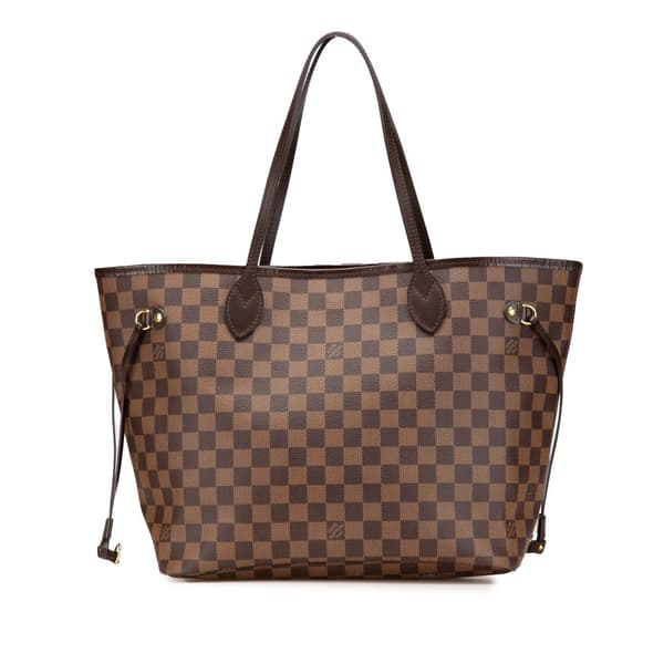 Pre-owned Louis Vuitton Damier Ebene Neverfull MM Brown