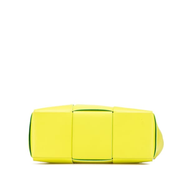 Pre-owned Bottega Veneta Small Nappa Maxi Intrecciato Arco Tote Yellow