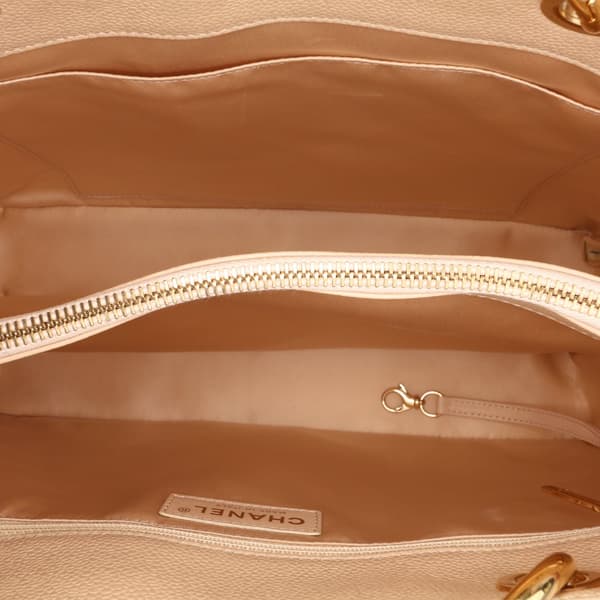 Pre-owned Chanel Caviar Grand Shopping Tote Brown