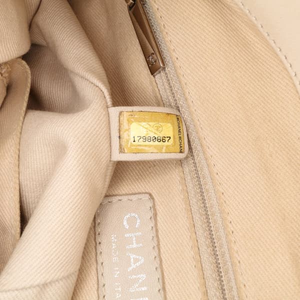 Pre-owned Chanel Perforated Calfskin Up In The Air North South Tote White