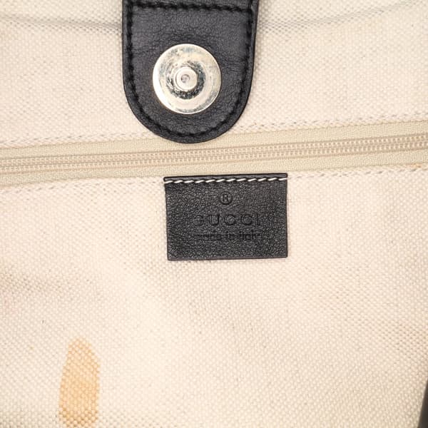 Pre-owned Gucci Medium Guccissima Sukey Tote Black