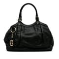 Miniatyrbillede 1 af 9: Pre-owned Gucci Medium Guccissima Sukey Tote Black