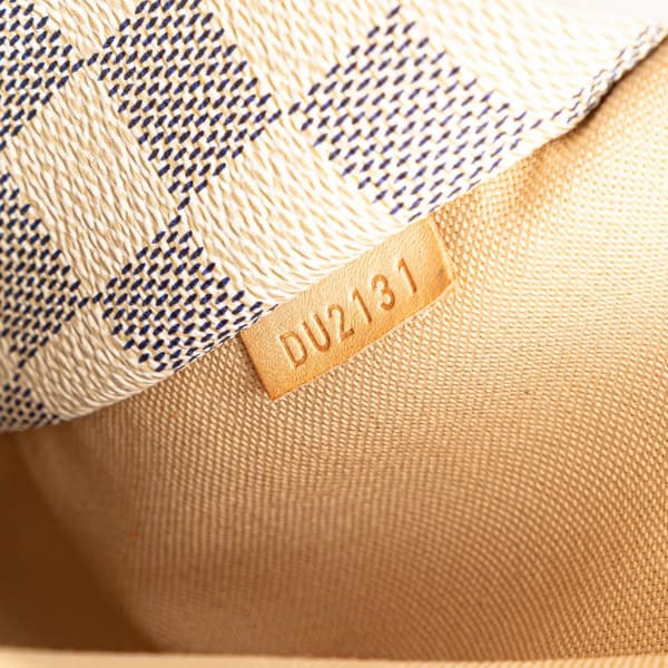 Pre-owned Louis Vuitton Damier Azur Totally PM White