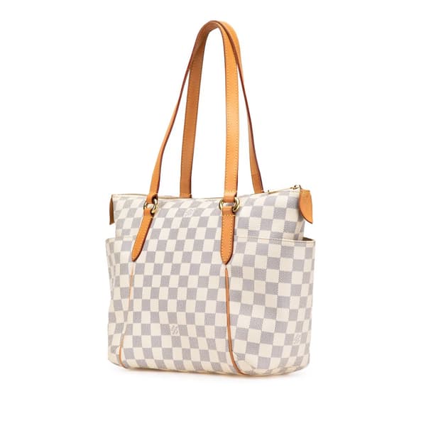 Pre-owned Louis Vuitton Damier Azur Totally PM White