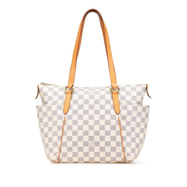 Pre-owned Louis Vuitton Damier Azur Totally PM White