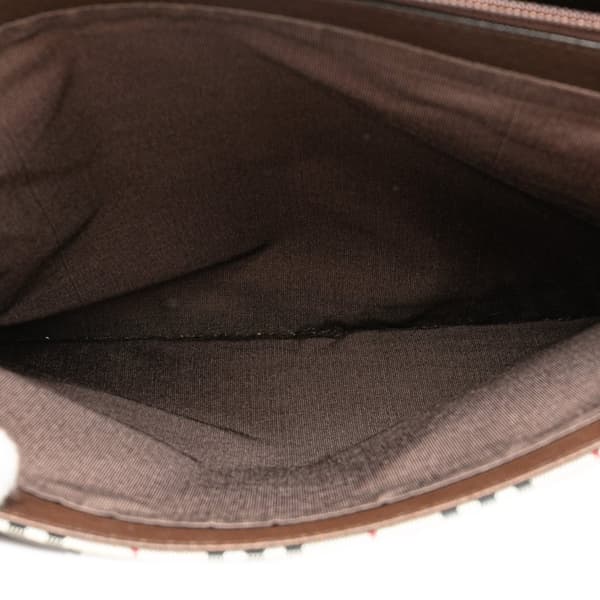 Pre-owned Burberry House Check Canvas Tote Brown