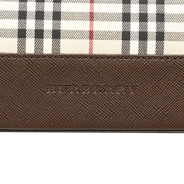 Pre-owned Burberry House Check Canvas Tote Brown
