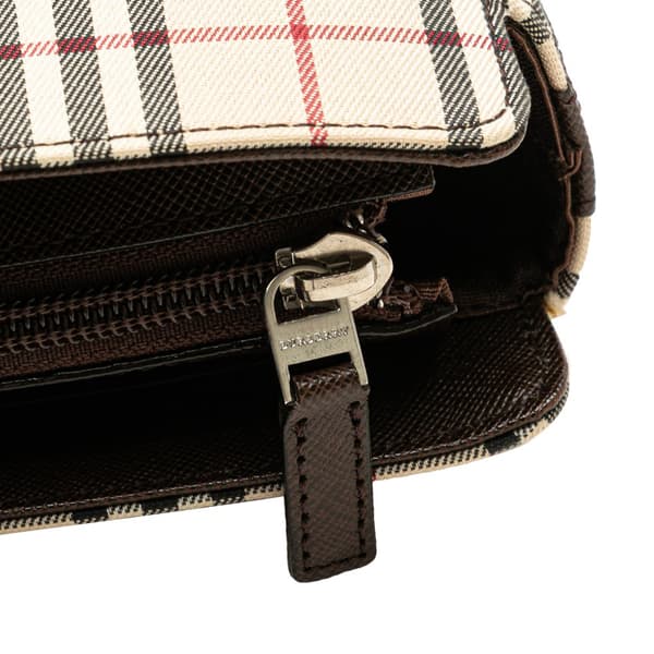 Pre-owned Burberry House Check Canvas Tote Brown
