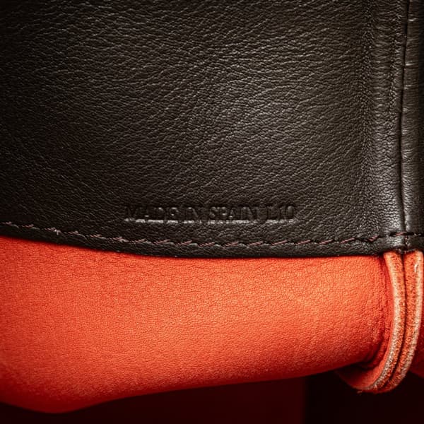 Pre-owned LOEWE Anagram Suede Tote Orange