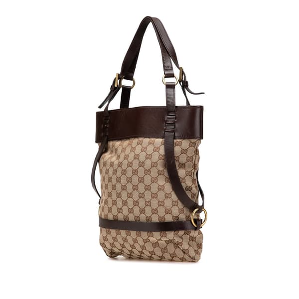 Pre-owned Gucci GG Canvas Tote Brown