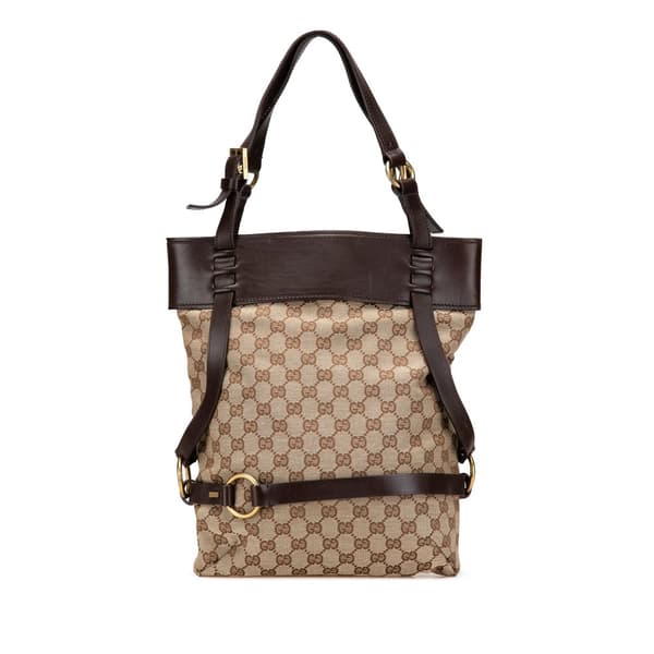 Pre-owned Gucci GG Canvas Tote Brown