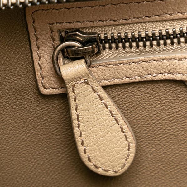 Pre-owned Celine Micro Leather Luggage Tote Brown