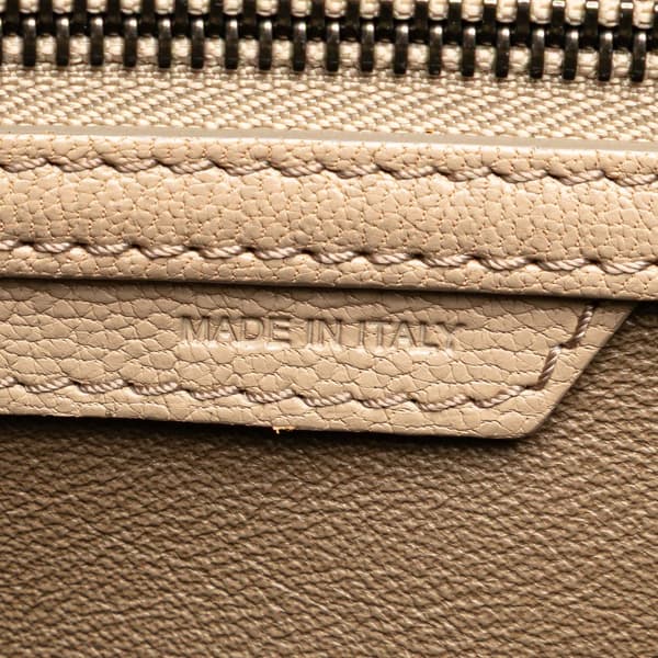 Pre-owned Celine Micro Leather Luggage Tote Brown