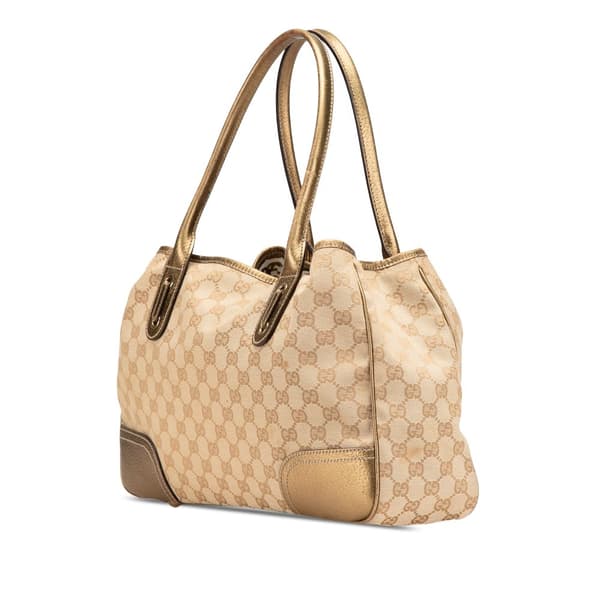 Pre-owned Gucci GG Canvas Princy Tote Brown