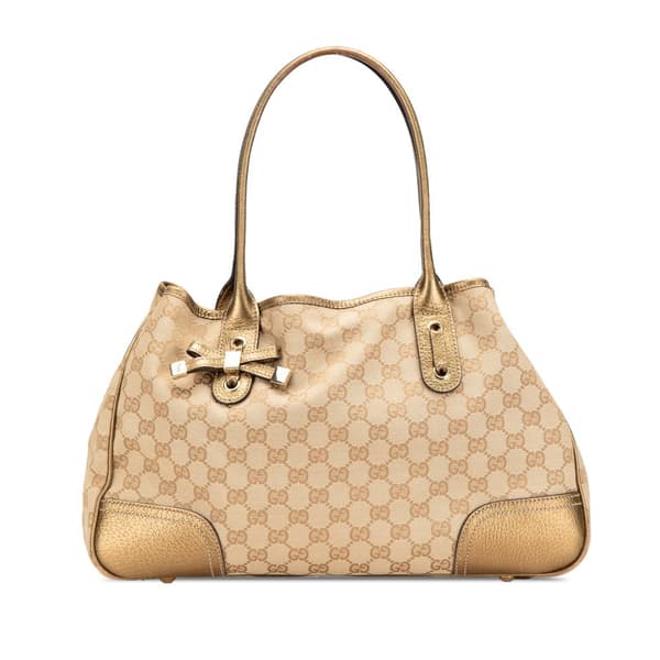 Pre-owned Gucci GG Canvas Princy Tote Brown