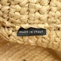 Miniatyrbilde 6 av 9: Pre-owned Prada Small Raffia Effect Crochet Embroidered Logo Tote Brown