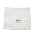 Miniatyrbilde 9 av 9: Pre-owned Prada Small Raffia Effect Crochet Embroidered Logo Tote Brown