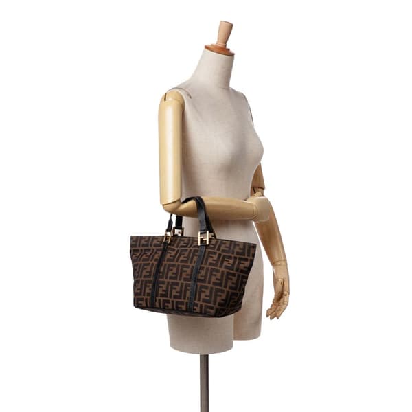 Pre-owned Fendi Zucca Canvas Tote Brown