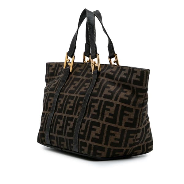 Pre-owned Fendi Zucca Canvas Tote Brown