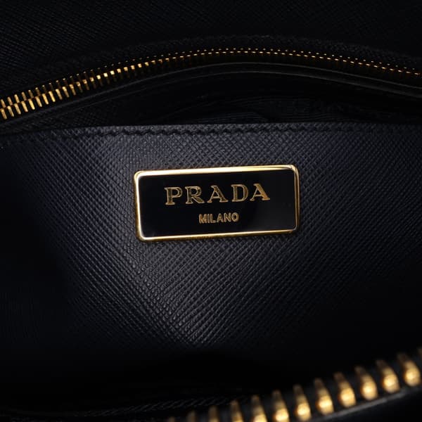 Pre-owned Prada Saffiano Lux Parabole Tote Blue