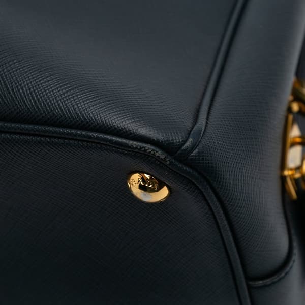 Pre-owned Prada Saffiano Lux Parabole Tote Blue